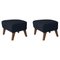 Blue and Smoked Oak Raf Simons Vidar 3 My Own Chair Footstools by Lassen, Set of 2, Image 1