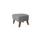 Grey and Smoked Oak Raf Simons Vidar 3 My Own Chair Footstool by Lassen, Set of 2 3