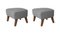 Grey and Smoked Oak Raf Simons Vidar 3 My Own Chair Footstool by Lassen, Set of 2, Image 2