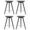 Black Beech/Stainless Steel Counter Stools by Lassen, Set of 4 1