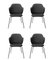 Chaises Jupiter Gris Foncé par Lassen, Set de 4 2