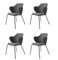 Dark Grey Fiord Lassen Chairs by Lassen, Set of 4, Image 2