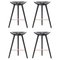 Black Beech and Copper Counter Stools by Lassen, Set of 4 1