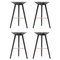 Black Beech and Copper Bar Stools by Lassen, Set of 4 1