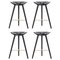 Black Beech and Brass Counter Stools by Lassen, Set of 4 1