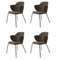 Brown Fiord Chairs by Lassen, Set of 4 2