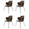 Brown Fiord Chairs by Lassen, Set of 4 1