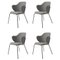 Grey Fiord Lassen Chairs by Lassen, Set of 4 1