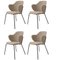 Set of 4 Beige Fiord Chairs by Lassen, Set of 4 2