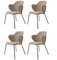 Set of 4 Beige Fiord Chairs by Lassen, Set of 4, Image 2