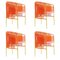 Orange Rose Caribe Dining Chairs by Sebastian Herkner, Set of 4, Image 1