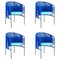 Blue Caribe Dining Chair by Sebastian Herkner, Set of 4 1