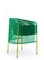 Green Caribe Dining Chair by Sebastian Herkner, Set of 4 5