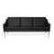Mr Olsen 3 Seater Oak & Black Leather Challenger Sofa by Warm Nordic 2