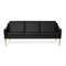 Mr Olsen 3 Seater Oak & Black Leather Challenger Sofa by Warm Nordic 2