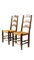 Chaises d'Appoint Rustiques en Paille dans le style Perriand, France, 1950s, Set de 2 1