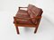 Dänisches Drei-Sitzer Sofa aus Leder von Illum Wikkelso für Skodburg, 1950er 8