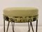 Wrought Iron and Leather Stool, 1960s 6