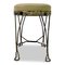Wrought Iron and Leather Stool, 1960s 9