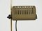 Floor Lamp Mod. Alogena 626 with Golden Stem Olive Green Lampshade by Joe Colombo for Oluce, Italy, 1970s 1