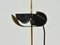 Floor Lamp Mod. Alogena 626 with Golden Stem Olive Green Lampshade by Joe Colombo for Oluce, Italy, 1970s 4