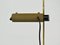 Floor Lamp Mod. Alogena 626 with Golden Stem Olive Green Lampshade by Joe Colombo for Oluce, Italy, 1970s 3