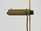 Floor Lamp Mod. Alogena 626 with Golden Stem Olive Green Lampshade by Joe Colombo for Oluce, Italy, 1970s, Image 3