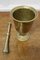 Oriental Brass Pestle and Mortar, 1890s, Set of 2 8