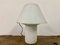 Lampe de Bureau en Verre Blanc, Italie, 1970s 5