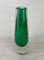 Grüne & Transparente Murano Vase, 1960er 1