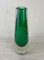 Vaso in vetro di Murano verde e trasparente, anni '60, Immagine 1