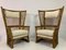 High Back Bamboo Chairs with Ottomans, 1980s, Set of 4 12