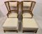 High Back Bamboo Chairs with Ottomans, 1980s, Set of 4 14