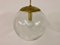 Lámpara colgante italiana de techo con forma de globo de cristal de Murano, años 70, Imagen 5