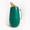 Bottiglia thermos in pelle di capra verde e metallo dorato di Aldo Tura, anni '60, Immagine 1