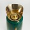 Bottiglia thermos in pelle di capra verde e metallo dorato di Aldo Tura, anni '60, Immagine 5