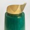Thermos Bottle in Green Tinted Goat Skin and Gold Metal by Aldo Tura, 1960s 3