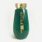 Thermos Bottle in Green Tinted Goat Skin and Gold Metal by Aldo Tura, 1960s 7