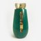 Thermosflasche aus grün getöntem Ziegenleder & goldenem Metall von Aldo Tura, 1960er 7