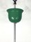 Mid-Century Green Lacquer and Milk Glass Pendant, Italy, 1950s 2