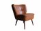 Cocktail Down Leather Lounge Chair 1