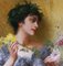 Conrad Kiesel, The Gift of Flowers, 1890s, Oil Painting 2