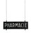 Vintage French Industrial Double Sided Glass Pharmacy Sign 1