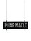 Vintage French Industrial Double Sided Glass Pharmacy Sign, Image 1