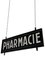 Vintage French Industrial Double Sided Glass Pharmacy Sign, Image 3