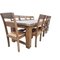 Rustic Solid Dining Table and Chairs, Rajasthan, India, Set of 11 2