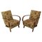 Model H-410 Armchairs attributed to Jindrich Halabala, 1950s, Set of 2 1