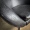 Black Skai Leather Armchairs on Chrome Base by Folke Jansson for SM Wincrantz, 1960s, Set of 2 3
