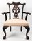 Chippendale Style Dining Chairs and Armchair, 19th Century, Set of 4 19