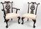 Chaises et Fauteuils de Salle à Manger Style Chippendale, 19ème Siècle, Set de 4 6